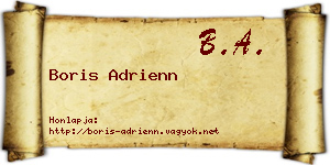 Boris Adrienn névjegykártya